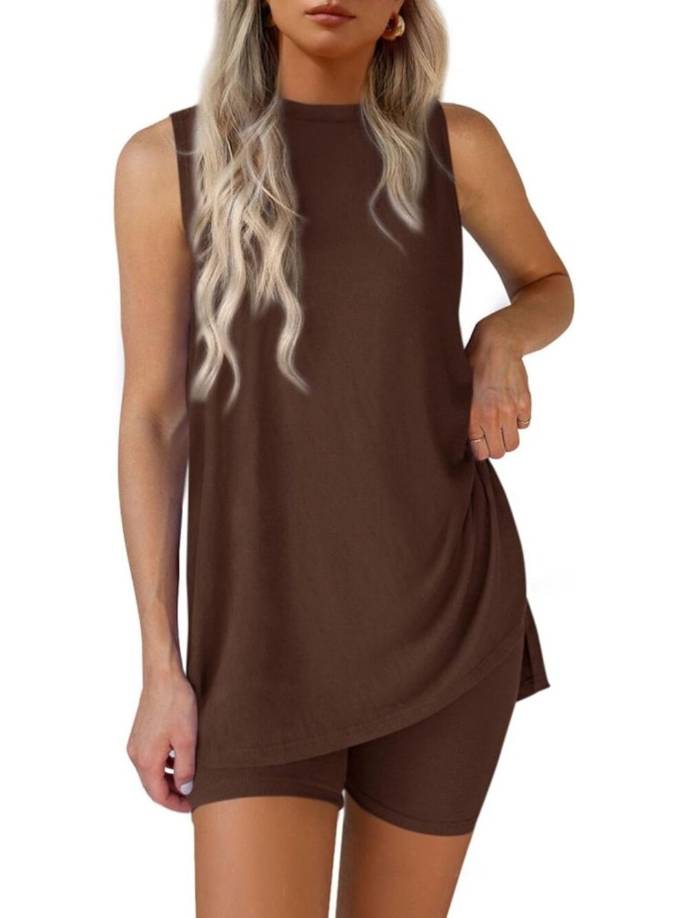 Chic Women's Lounge Set - Stylish 2 Piece Matching Outfit for Comfort & Style